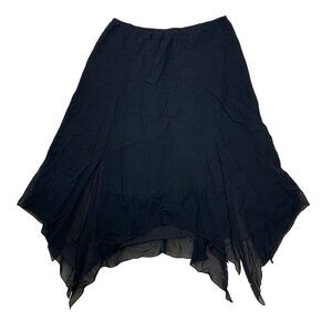 Karen Kane Fairy Y2K Black Handkerchief Hem Skirt 20W Mermaid Peasant